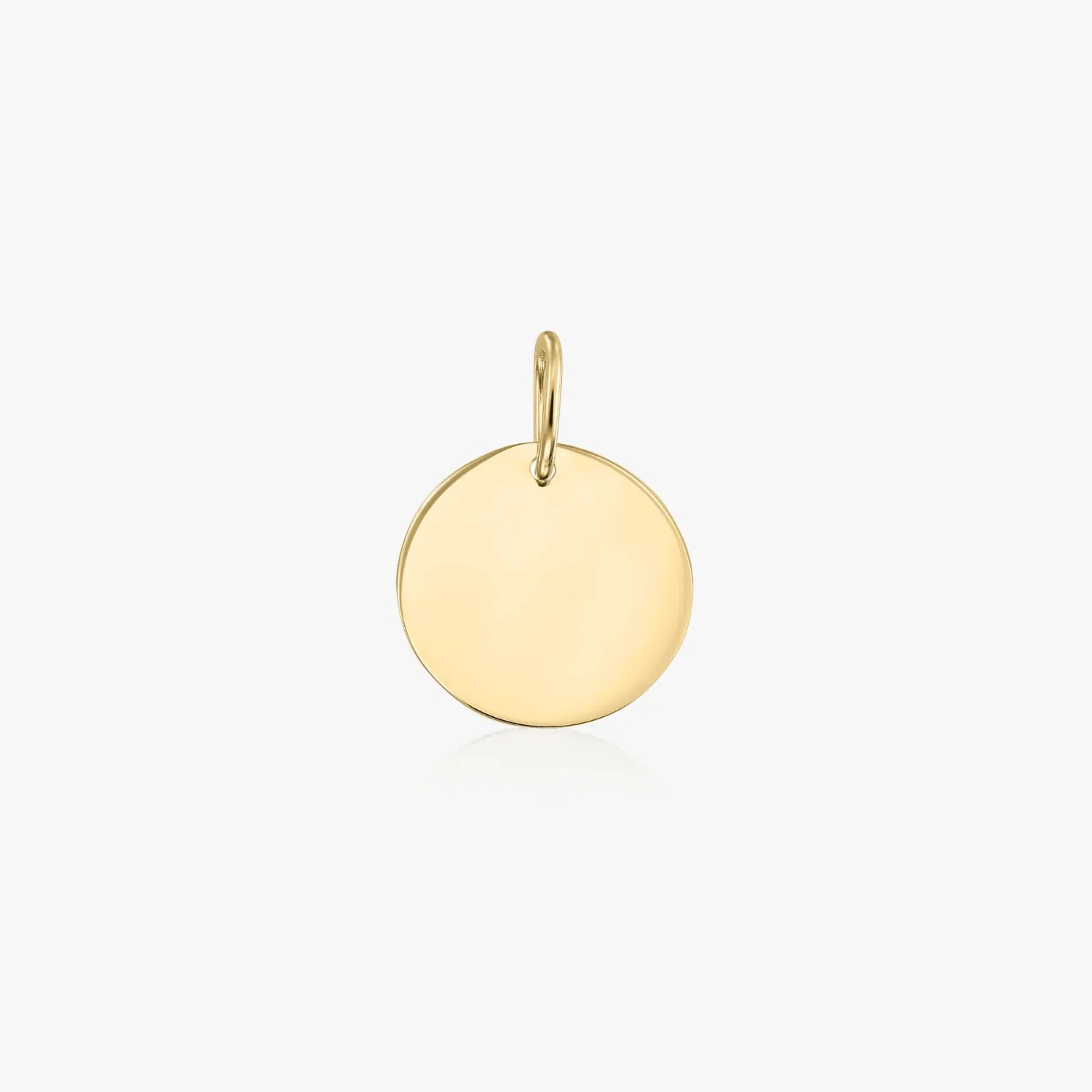 Pandantiv din aur Round 10 mm - gravabil - Indira