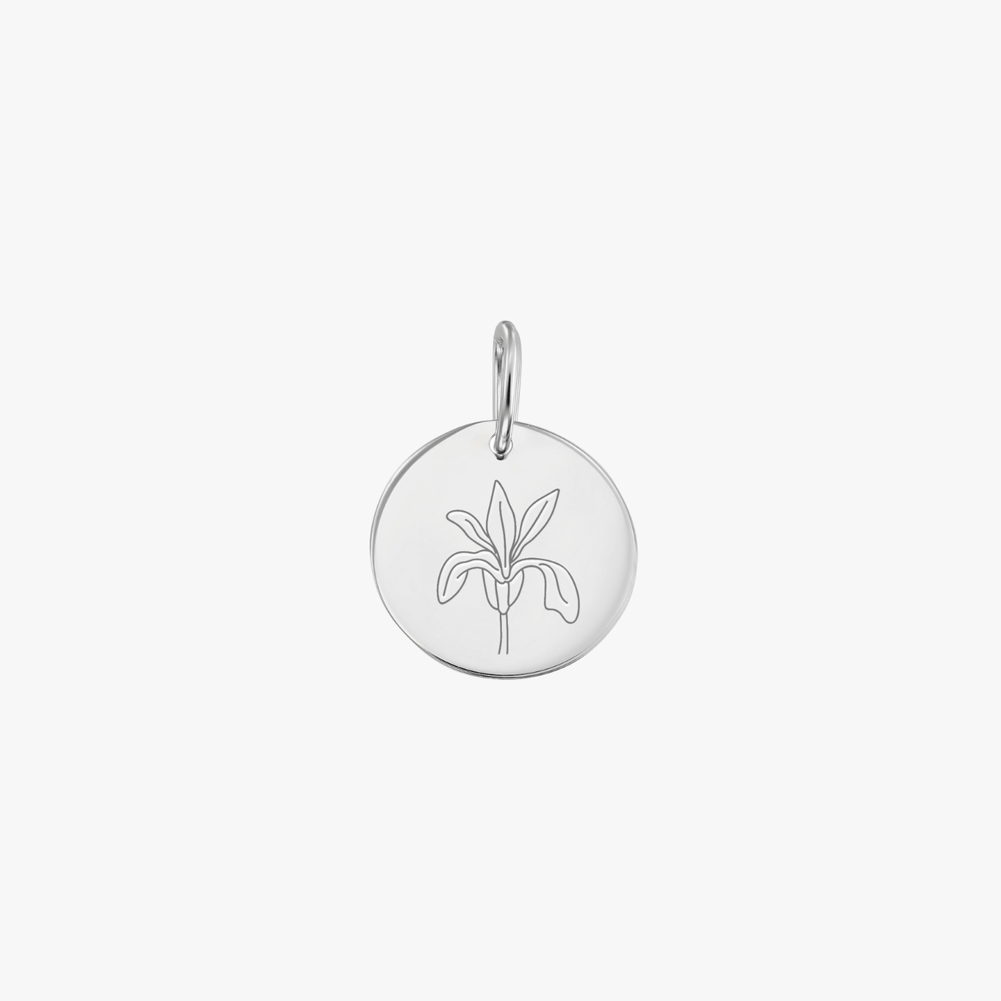 Zawieszka z białego złota Birth Flower - Luty Iris - Indira