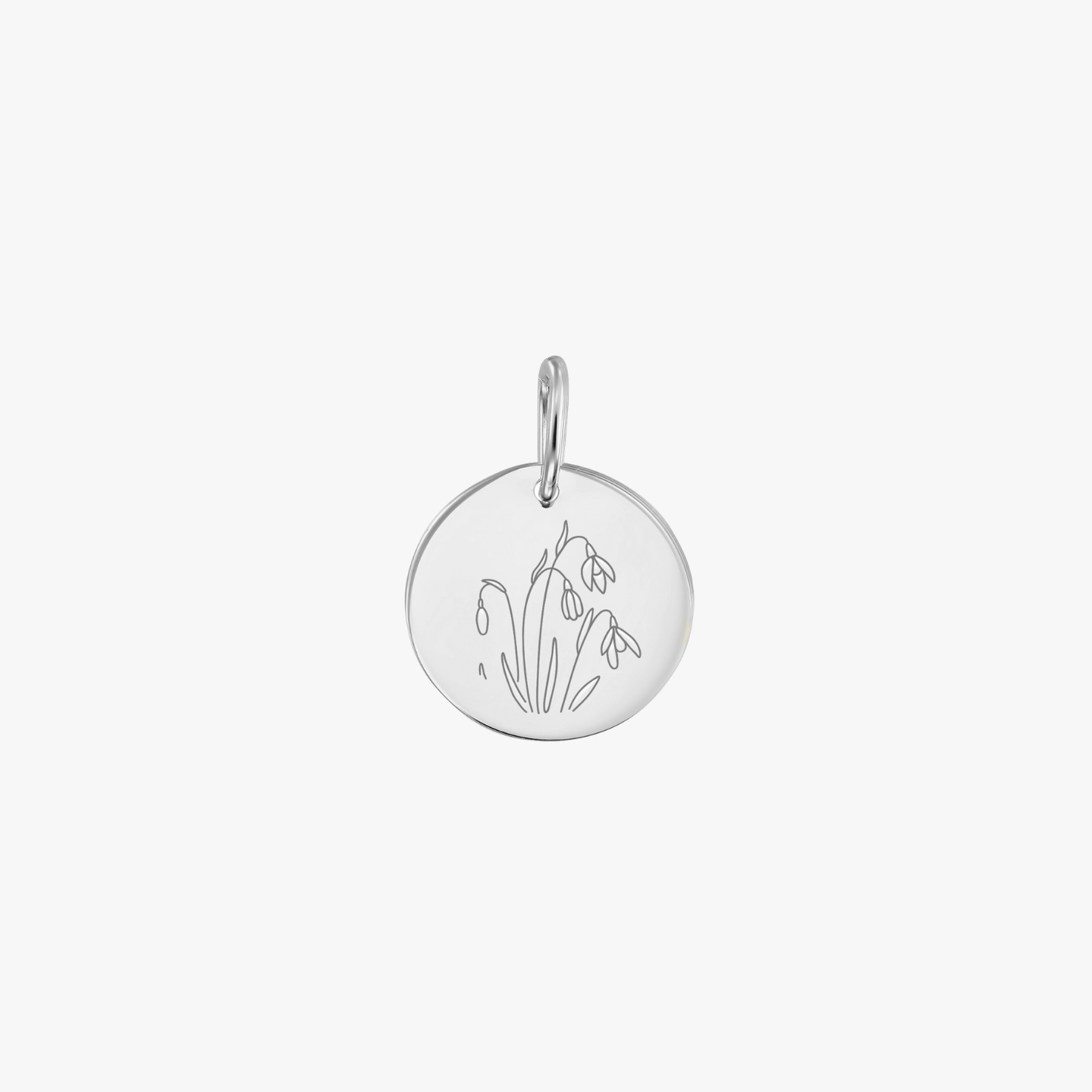 Zawieszka z białego złota Birth Flower - Styczeń Przebiśnieg - Indira