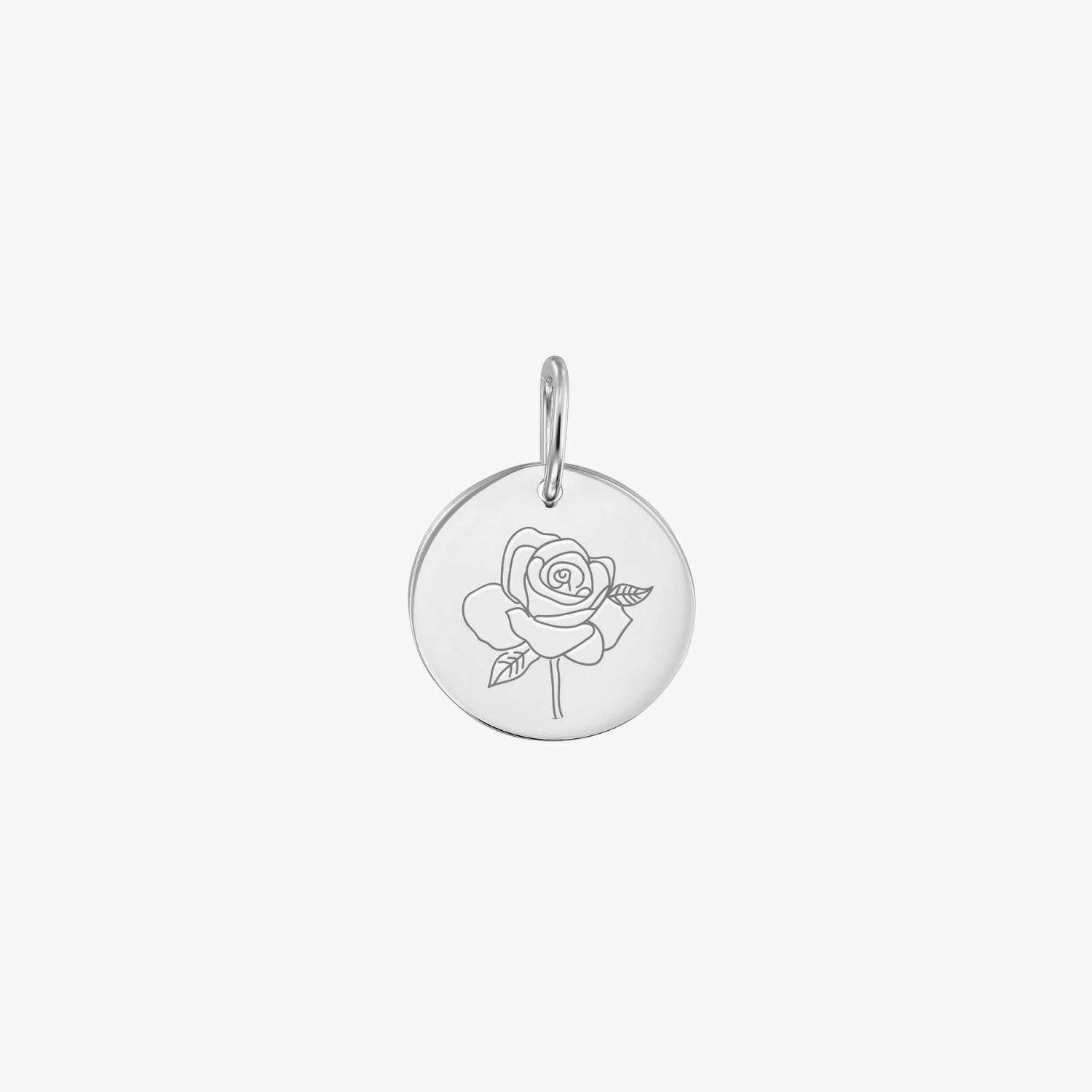 Zawieszka z białego złota Birth Flower - Czerwcowa Róża - Indira