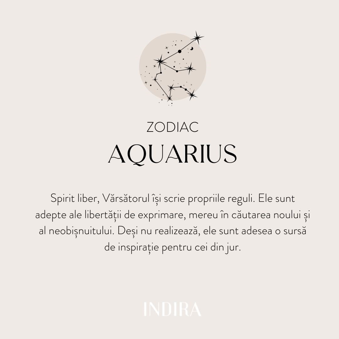 Naszyjnik ze srebra Silver Zodiac - Aquarius - Indira