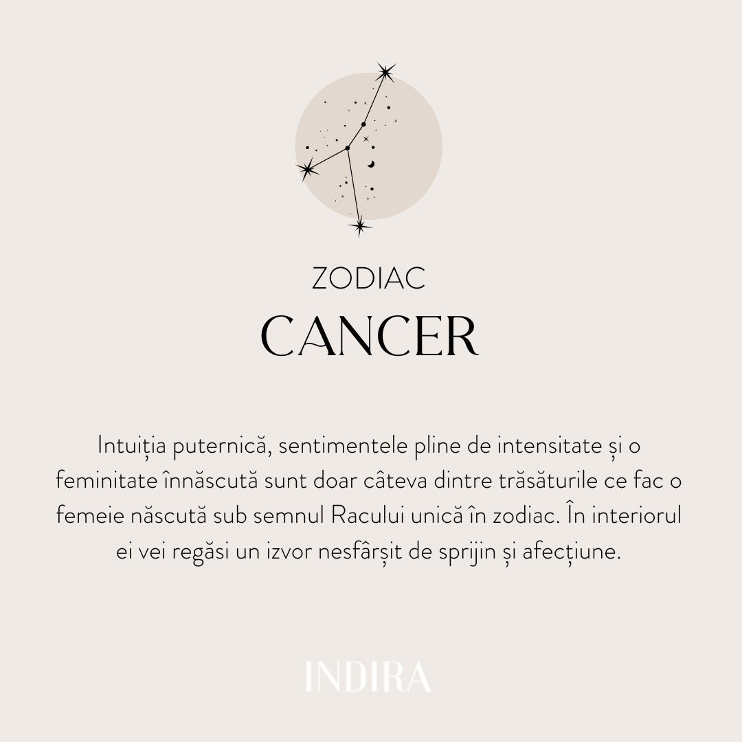 Wisiorek złoty Zodiak - Rak - Indira