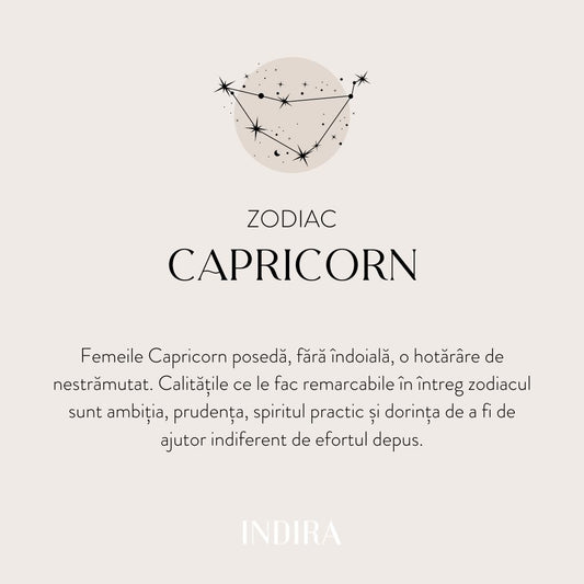 Colier din argint Golden Zodiac - Capricorn - Indira