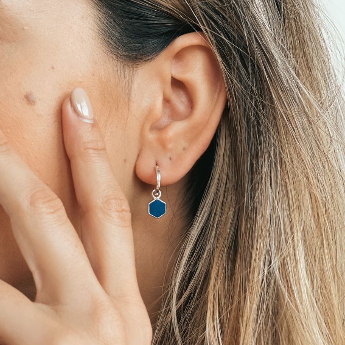 Kolczyki srebrne Charlotte - Lapis Lazuli - Indira