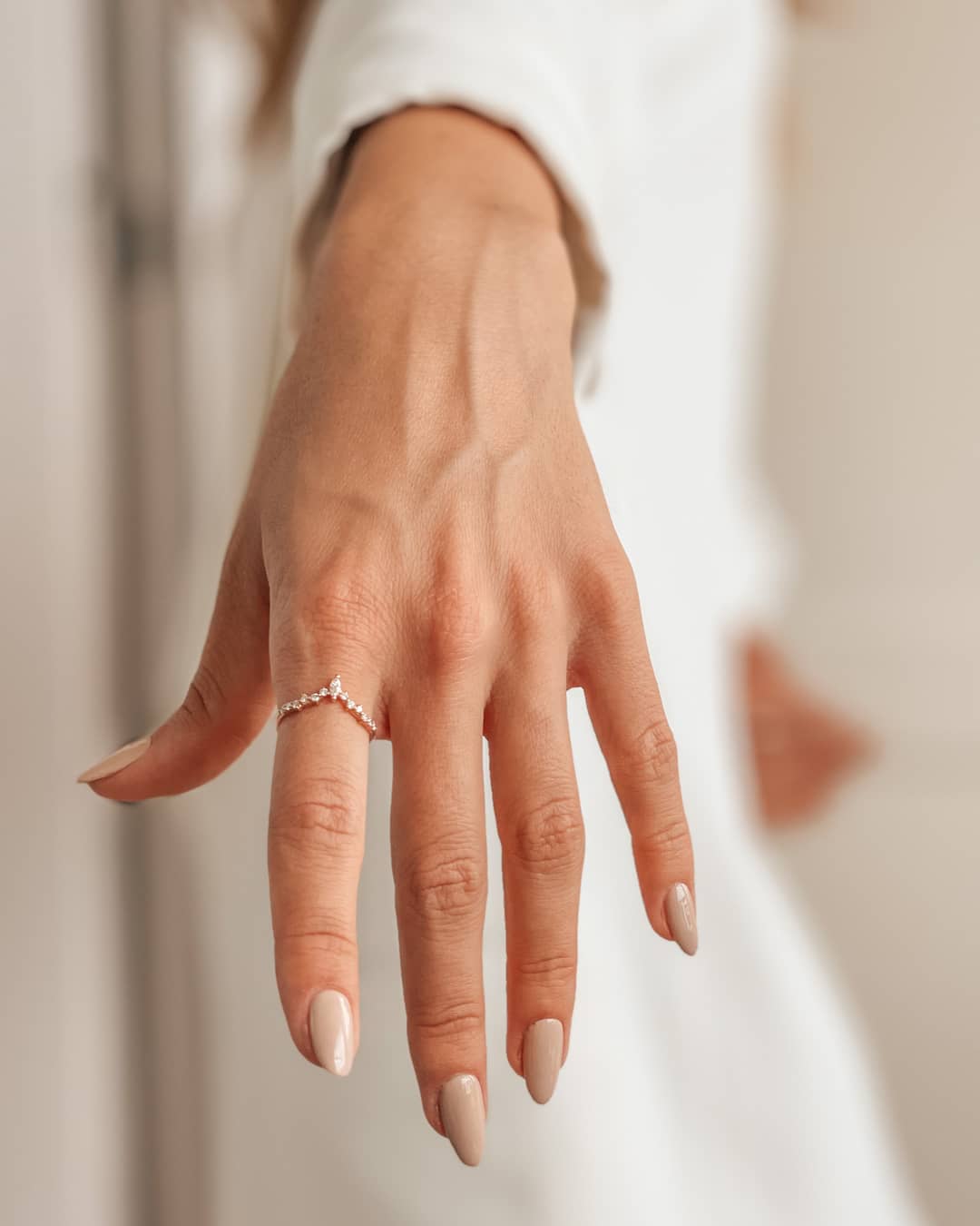 Złoty pierścionek Éternité - Diamenty - Indira