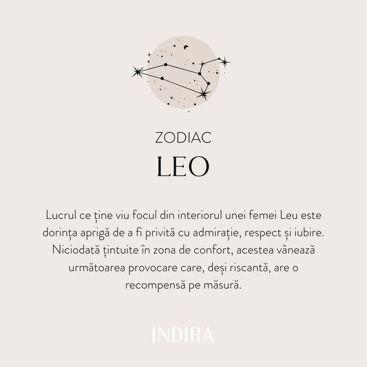 Colier din argint Silver Zodiac - Leo - Indira