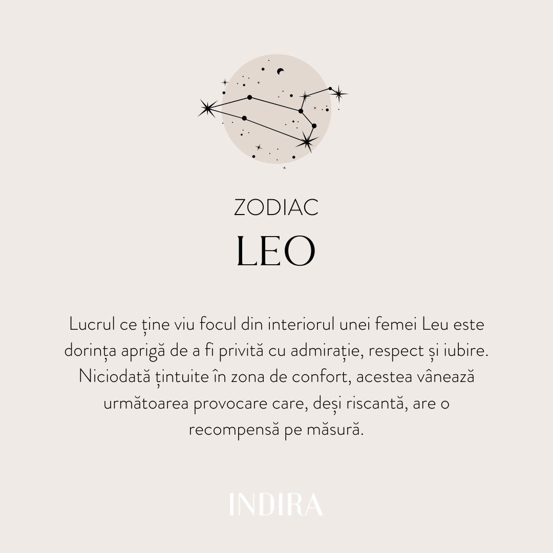 Naszyjnik z srebrnym znakiem zodiaku - Lew - Indira