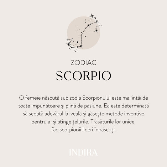 Colier din argint Silver Zodiac - Scorpio - Indira