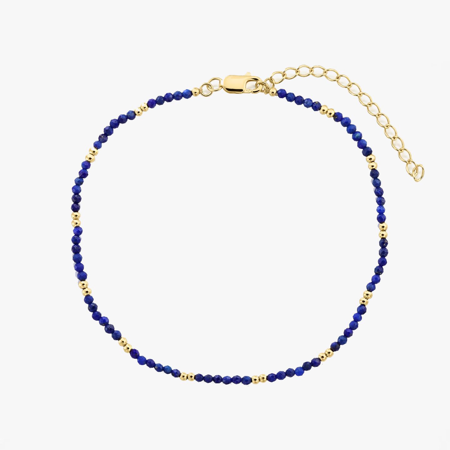 Srebrna bransoletka na kostkę SummerScape Golden – Lapis - Indira