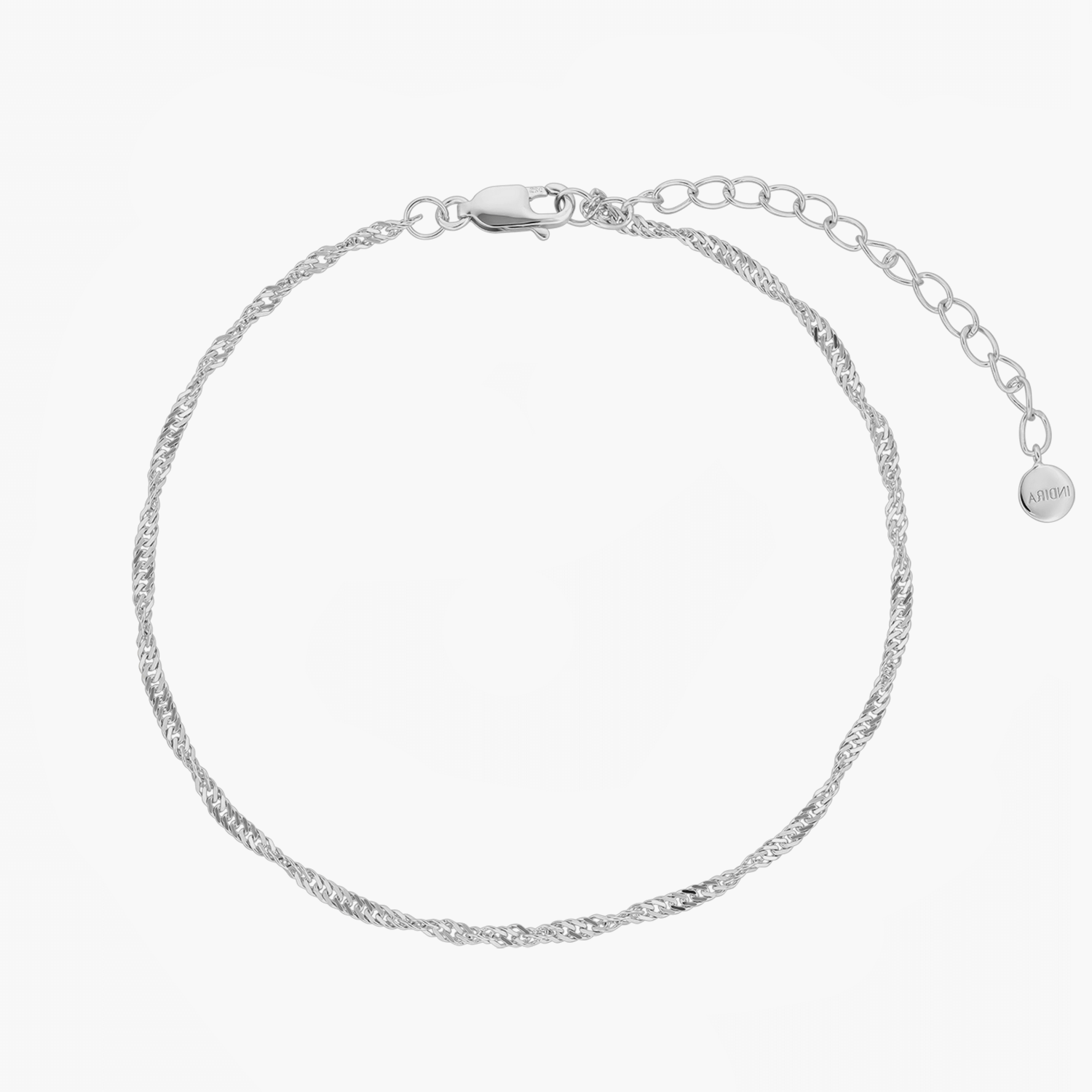 Singapore silver foot bracelet