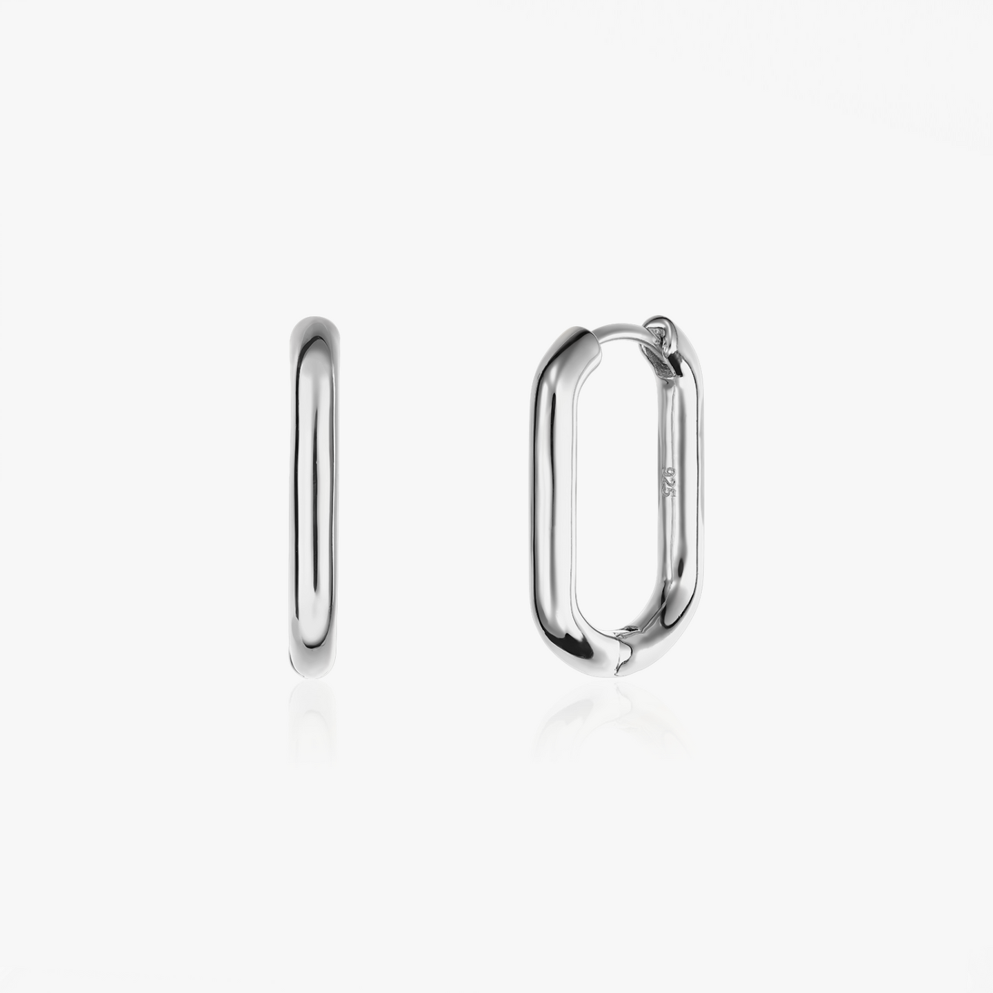 Kolczyki srebrne Square Hoops - Indira