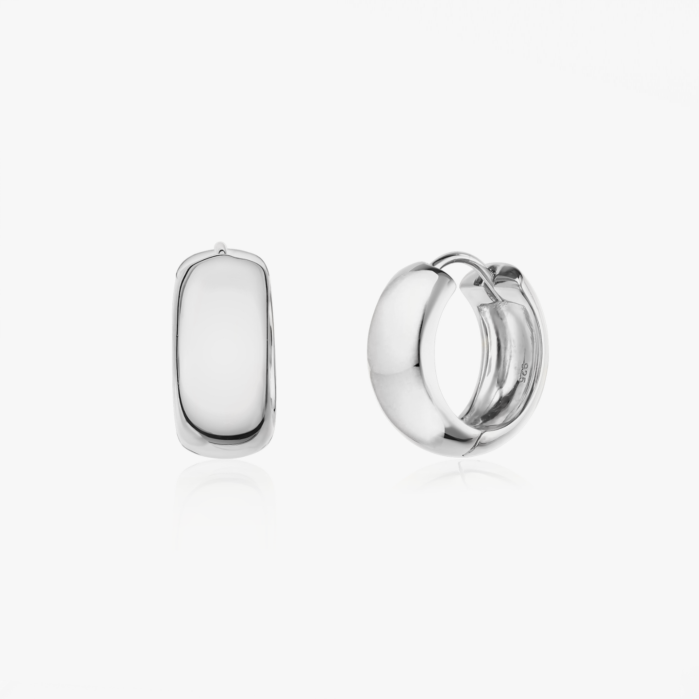 Srebrne kolczyki Bold Maxi Hoops - Indira