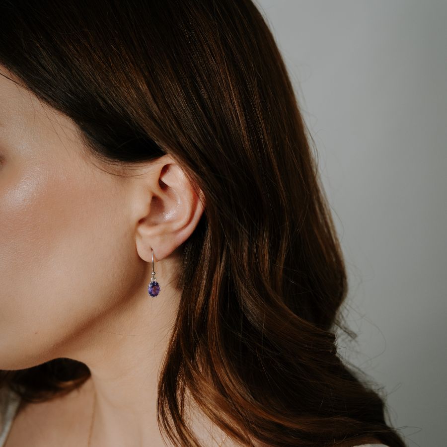 Serene silver earrings - Amethyst