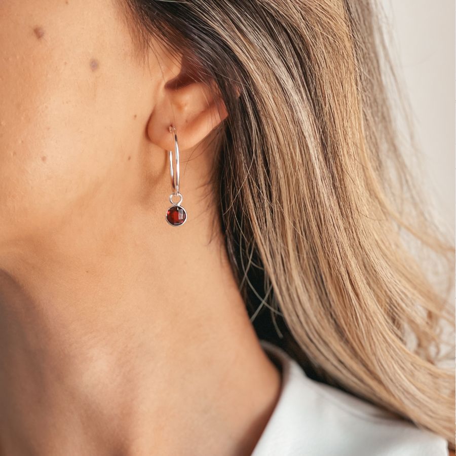 Golden Suzanne silver earrings - Moonstone