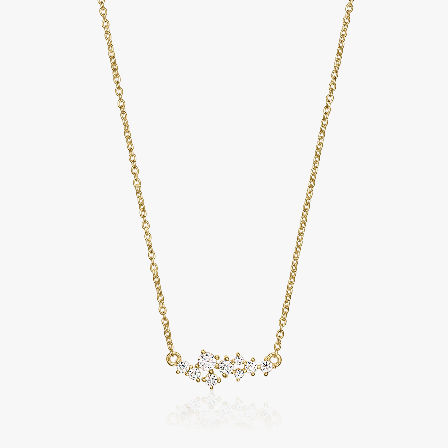 Naszyjnik ze srebra Golden Constellation - Indira