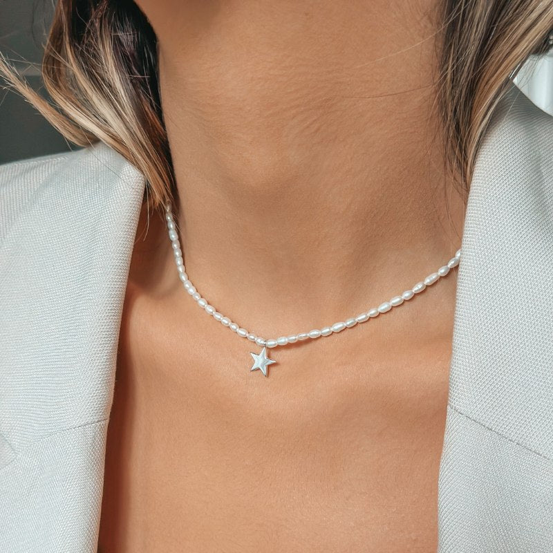 Colier din argint Tiana - Perle Naturale - Indira