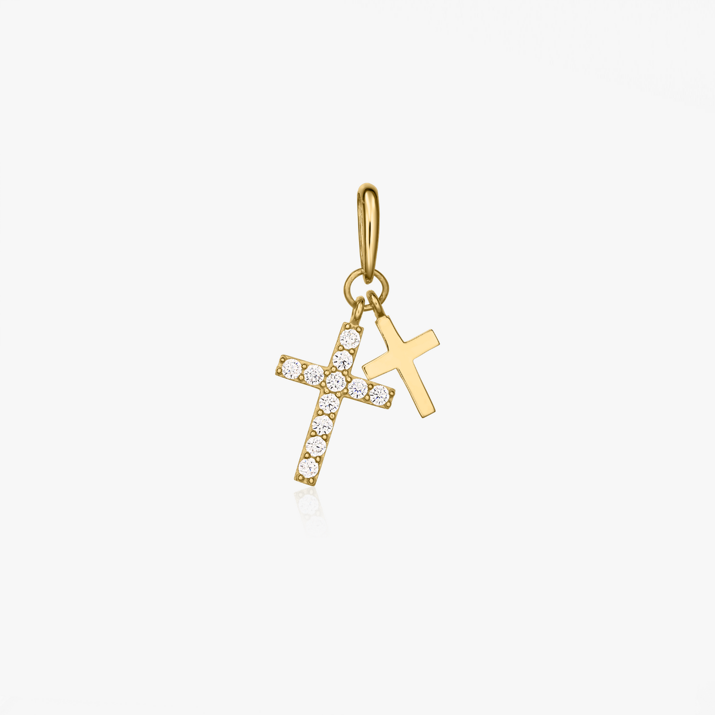 Złoty wisiorek Double Cross - Indira