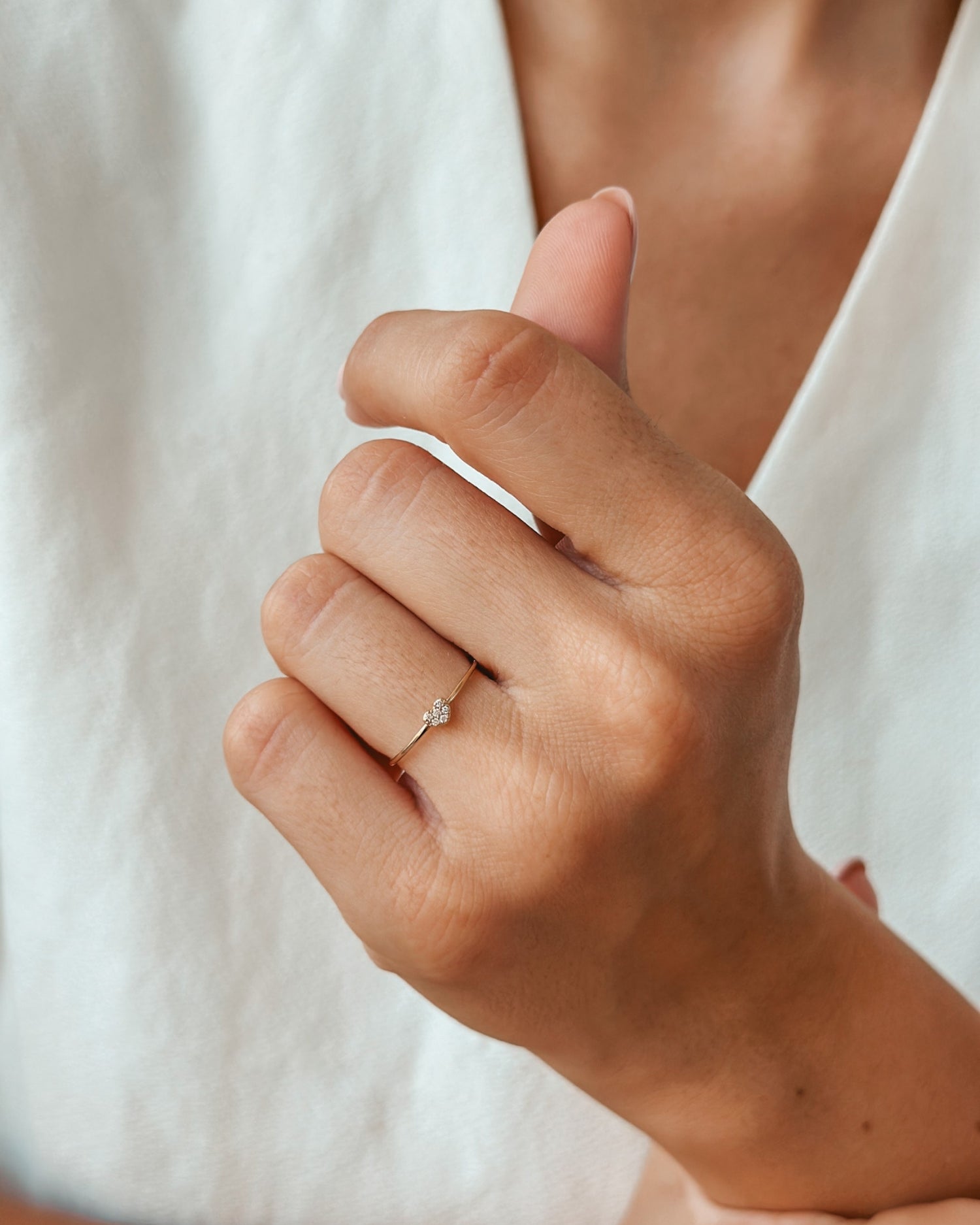 Inel din aur galben Alma – Diamante - Indira