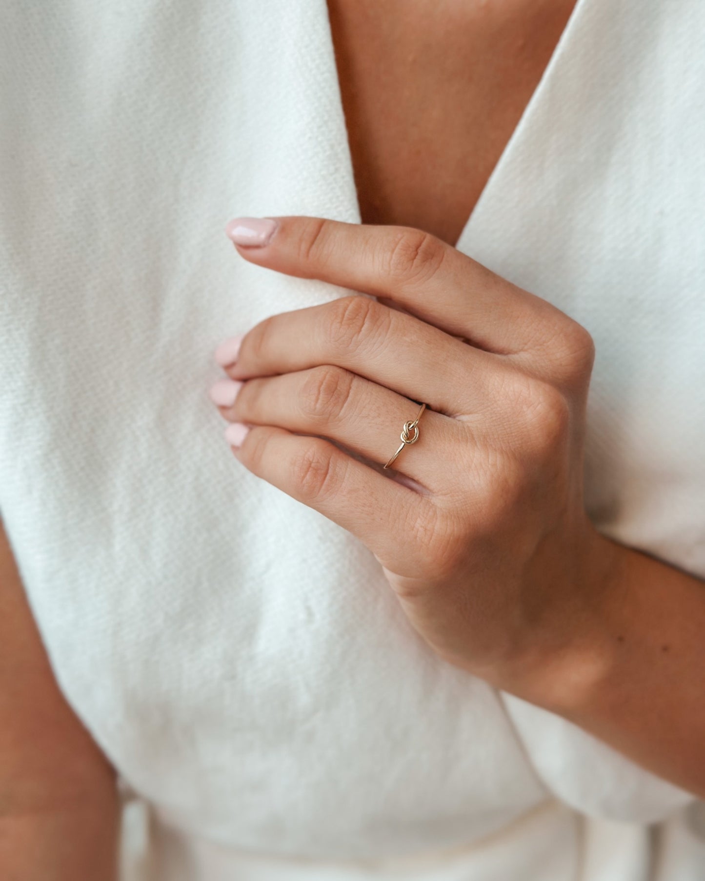 Inel din aur galben Knot - Indira