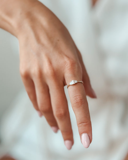 Inel din aur galben Mira – Diamante - Indira