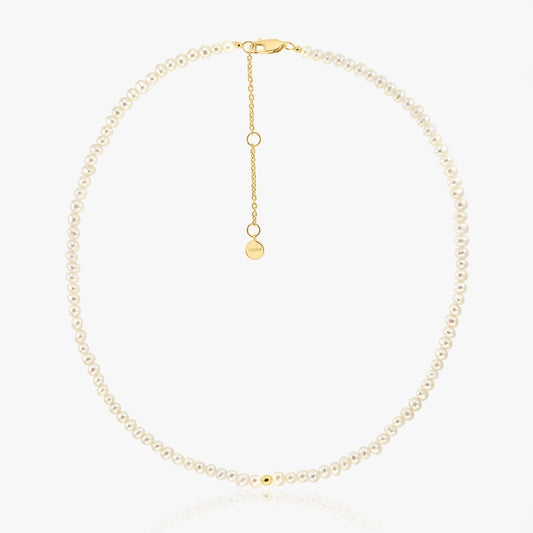 Colier din argint Golden Glam - Perle Naturale - Indira