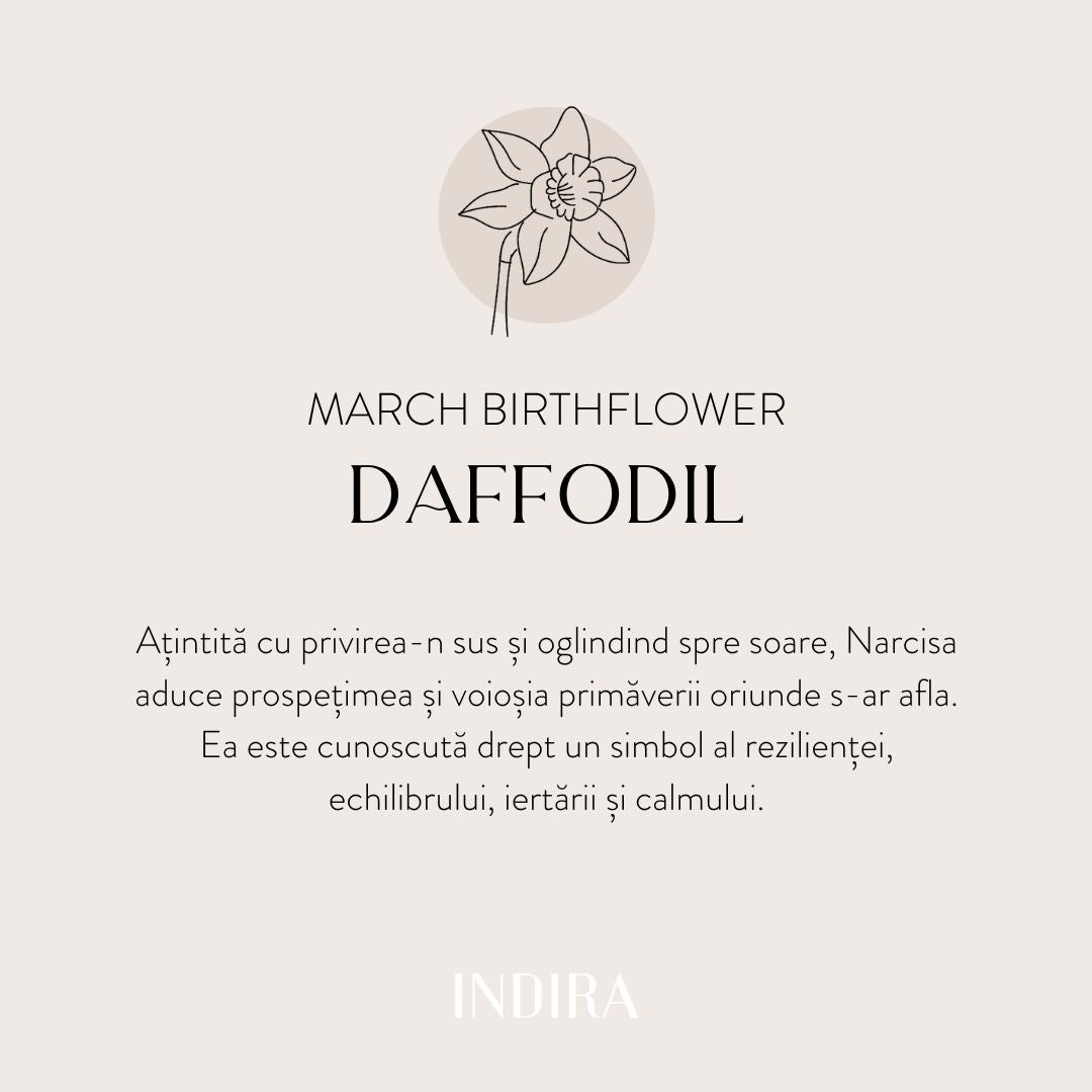 Birth Flower - March Daffodil Gold Children's Cord Bracelet