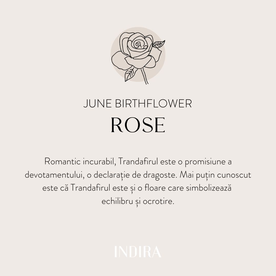 Birth Flower White Gold Children's Cord Bracelet - June Rose