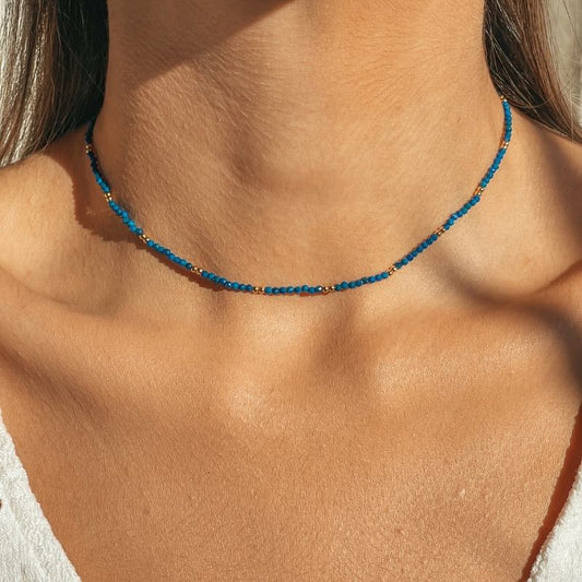 Naszyjnik srebrny Golden SummerScape - Lapis Lazuli - Indira