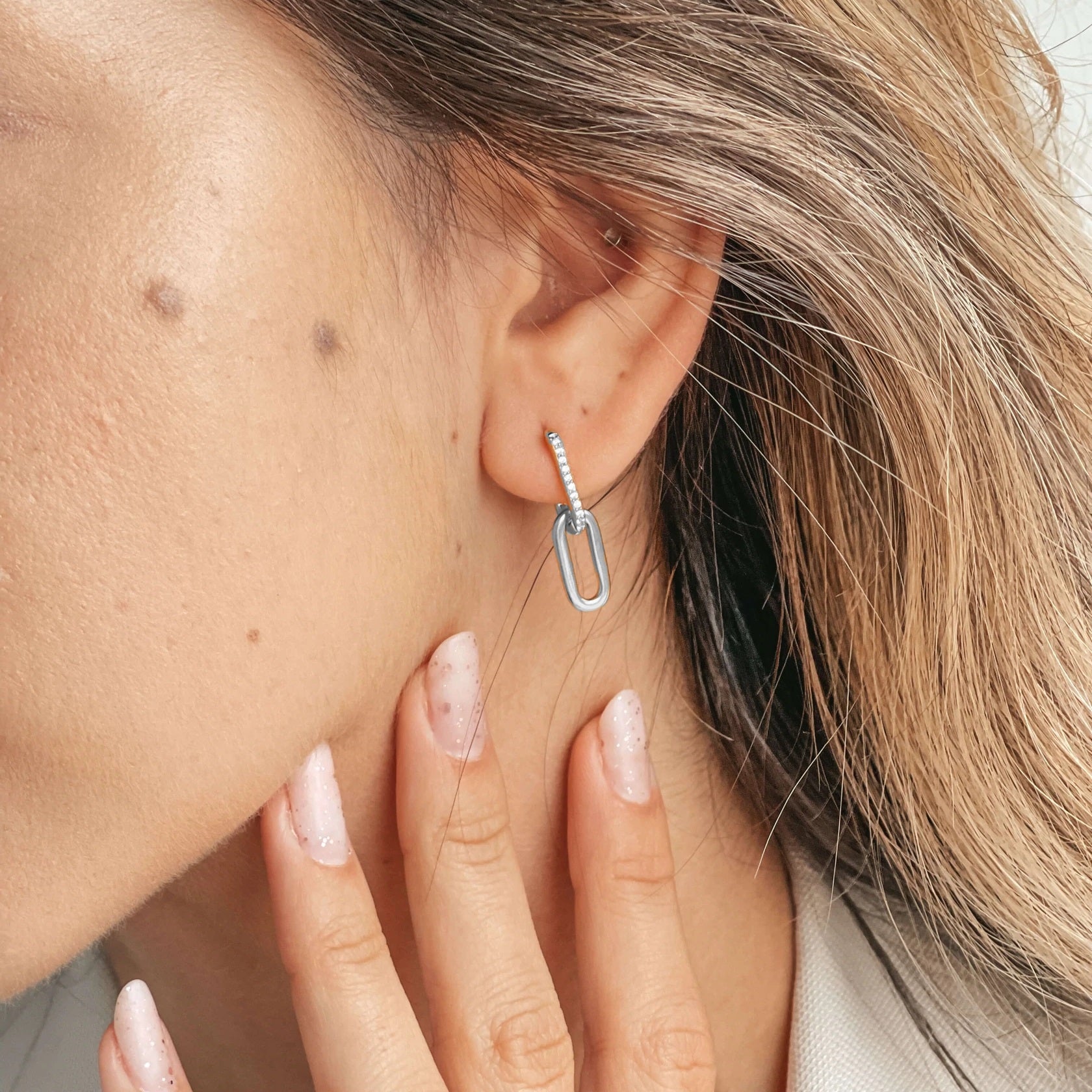 Jessica silver earrings - Zirconium