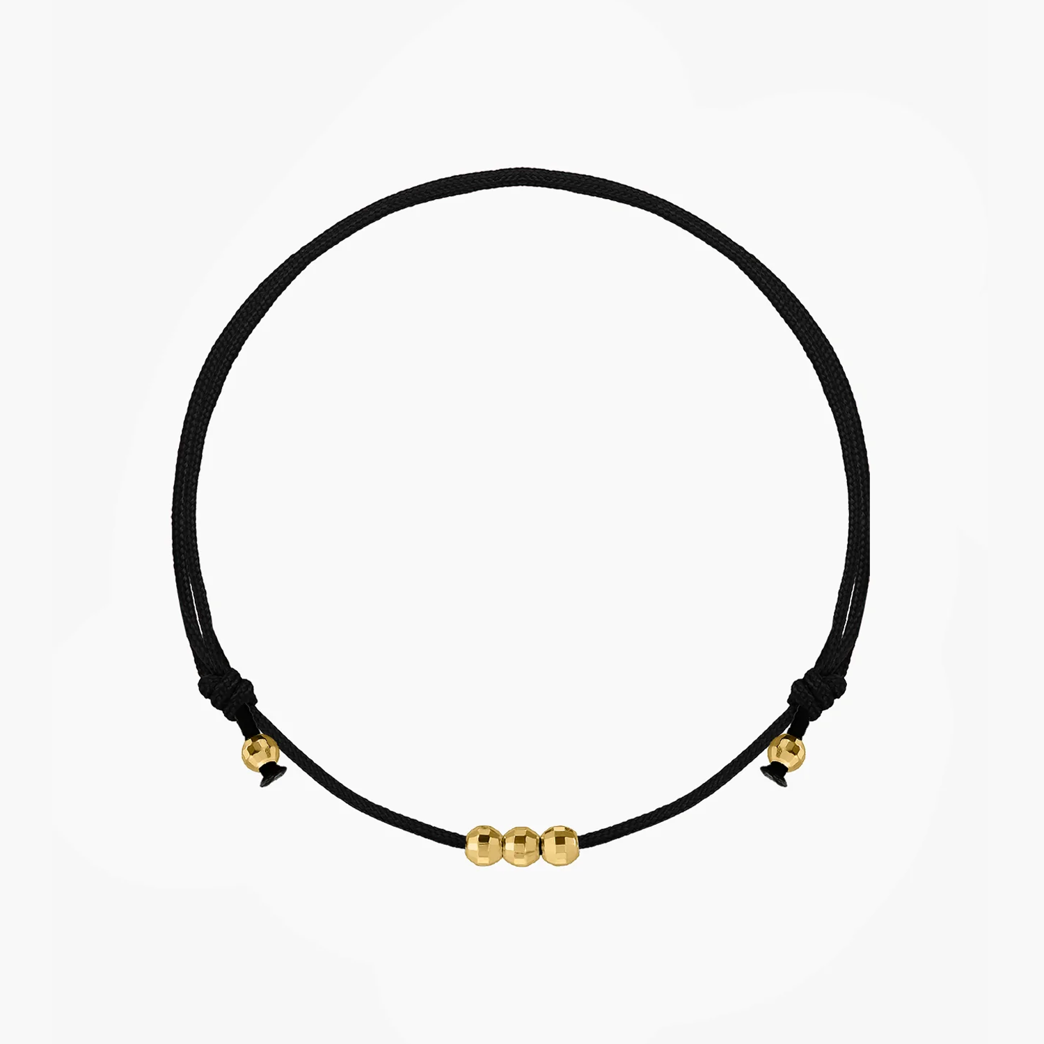 Golden Dots silver cord bracelet