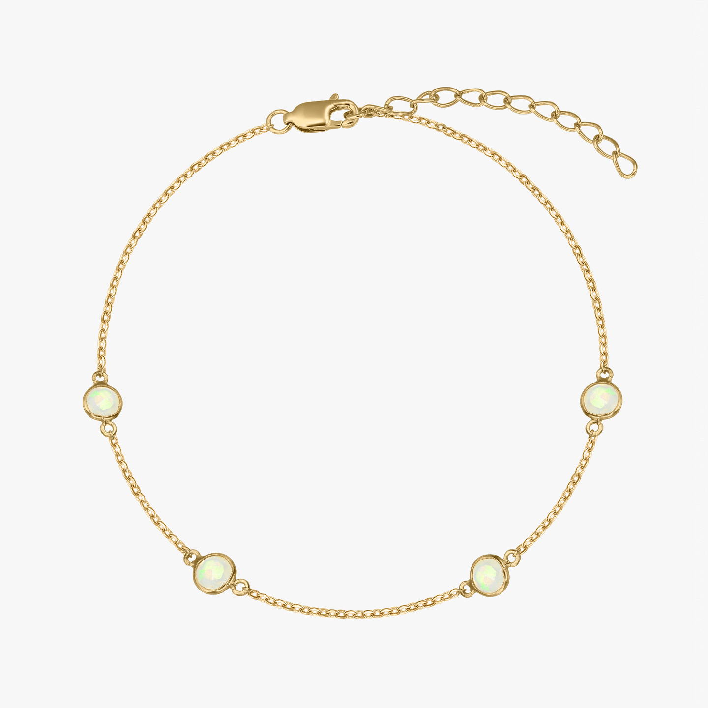 Srebrna bransoletka Birthstone Golden October - Opal - Indira