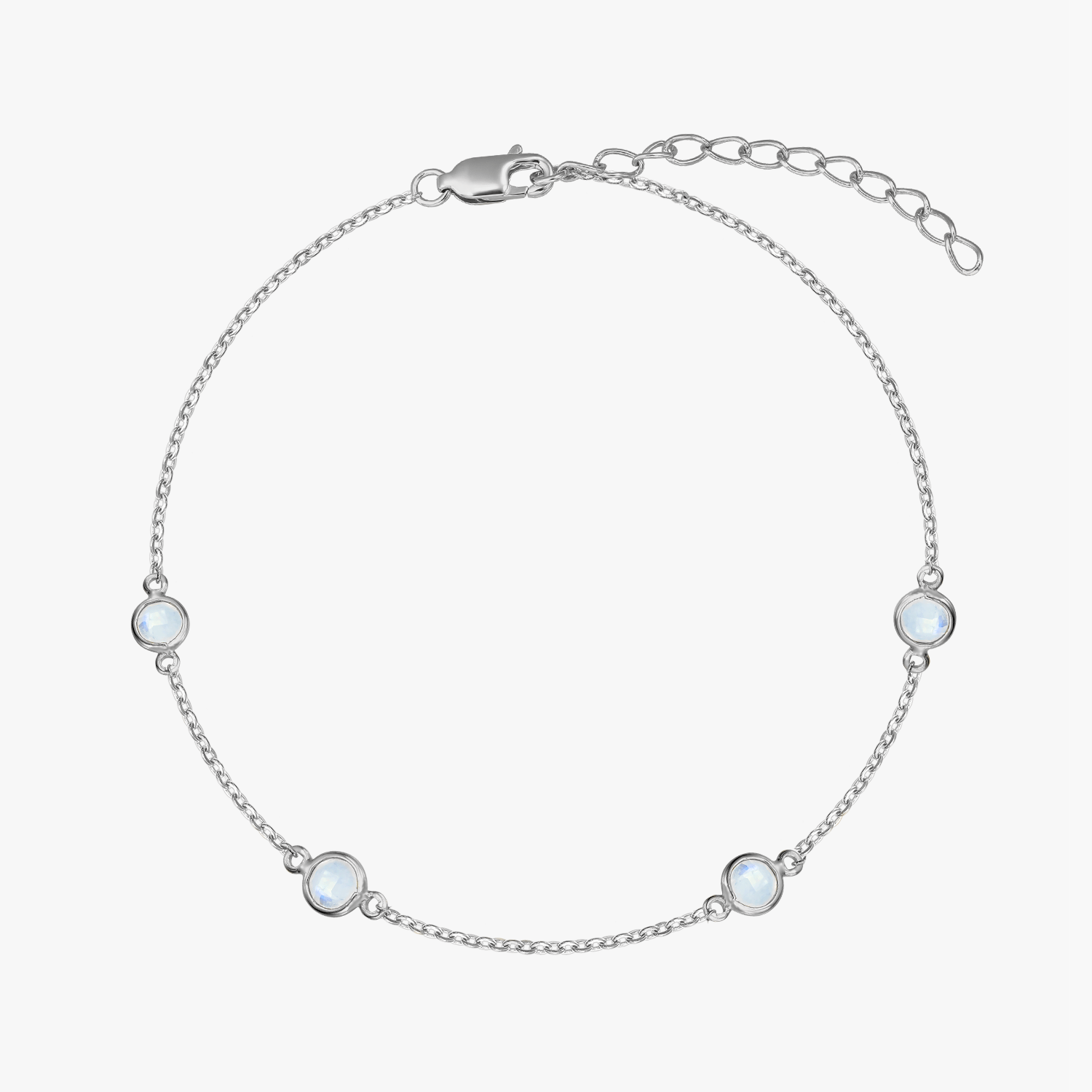 Silver Bracelet Birthstone June - Stone of the Moon