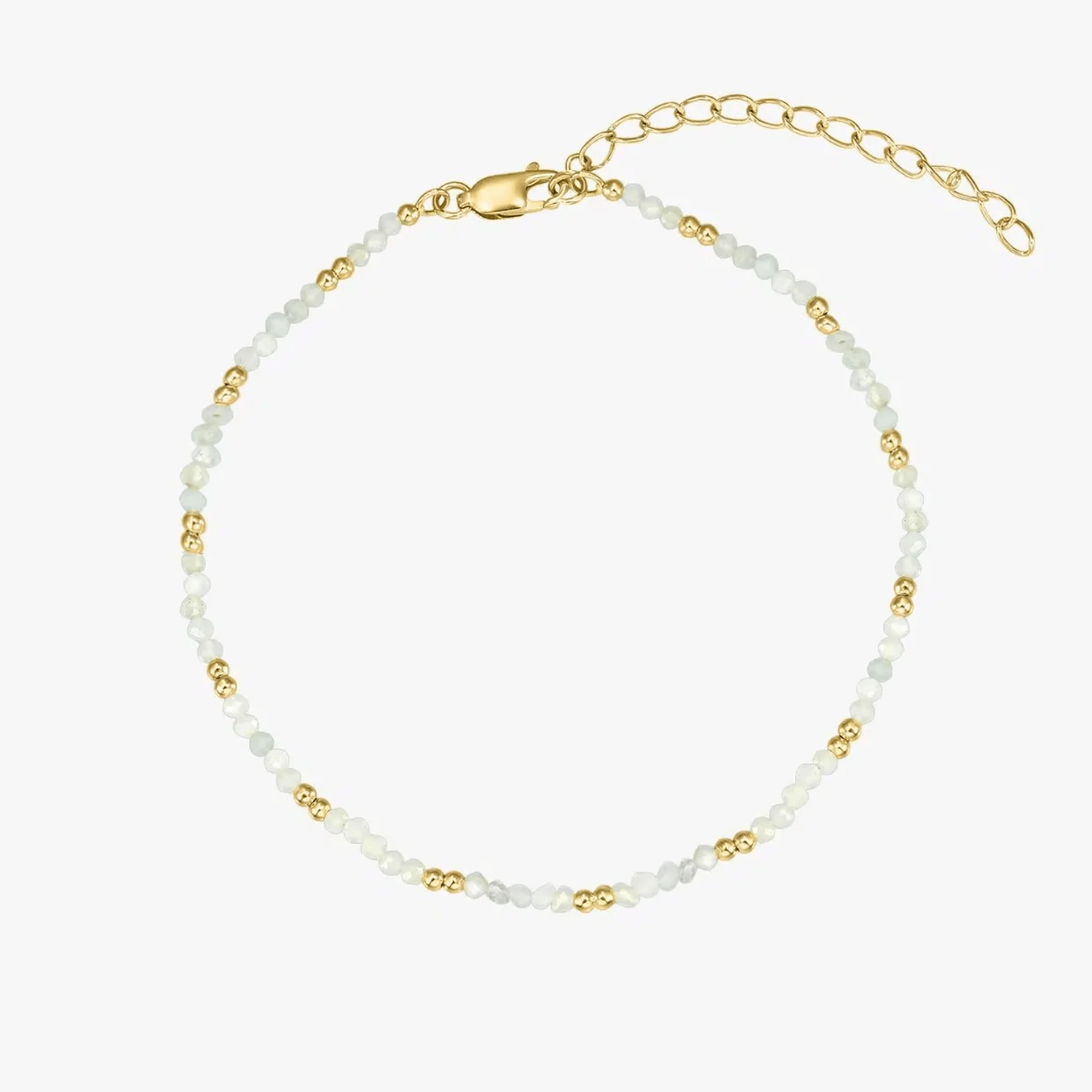 Golden SummerScape Silver Bracelet – Aquamarine