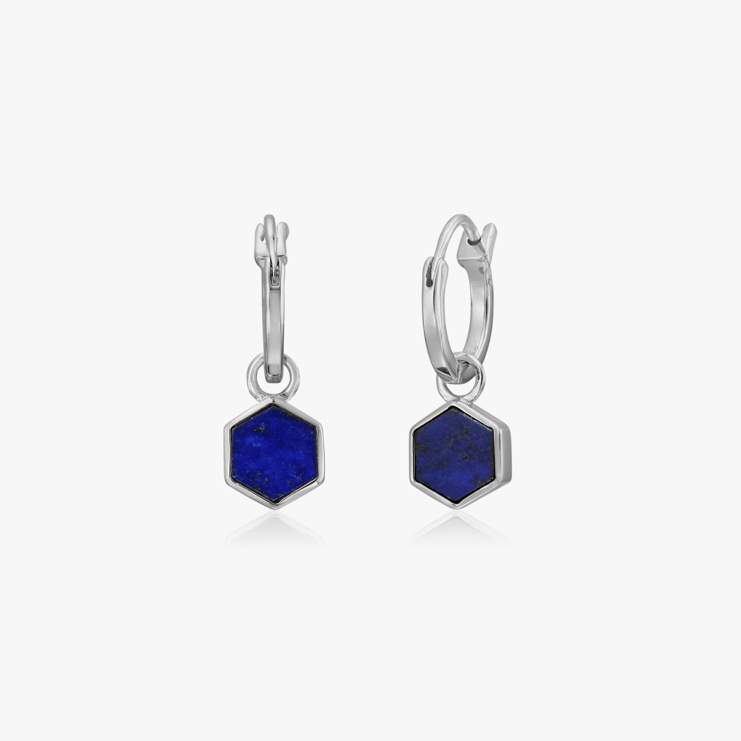 Charlotte silver earrings - Lapis Lazuli