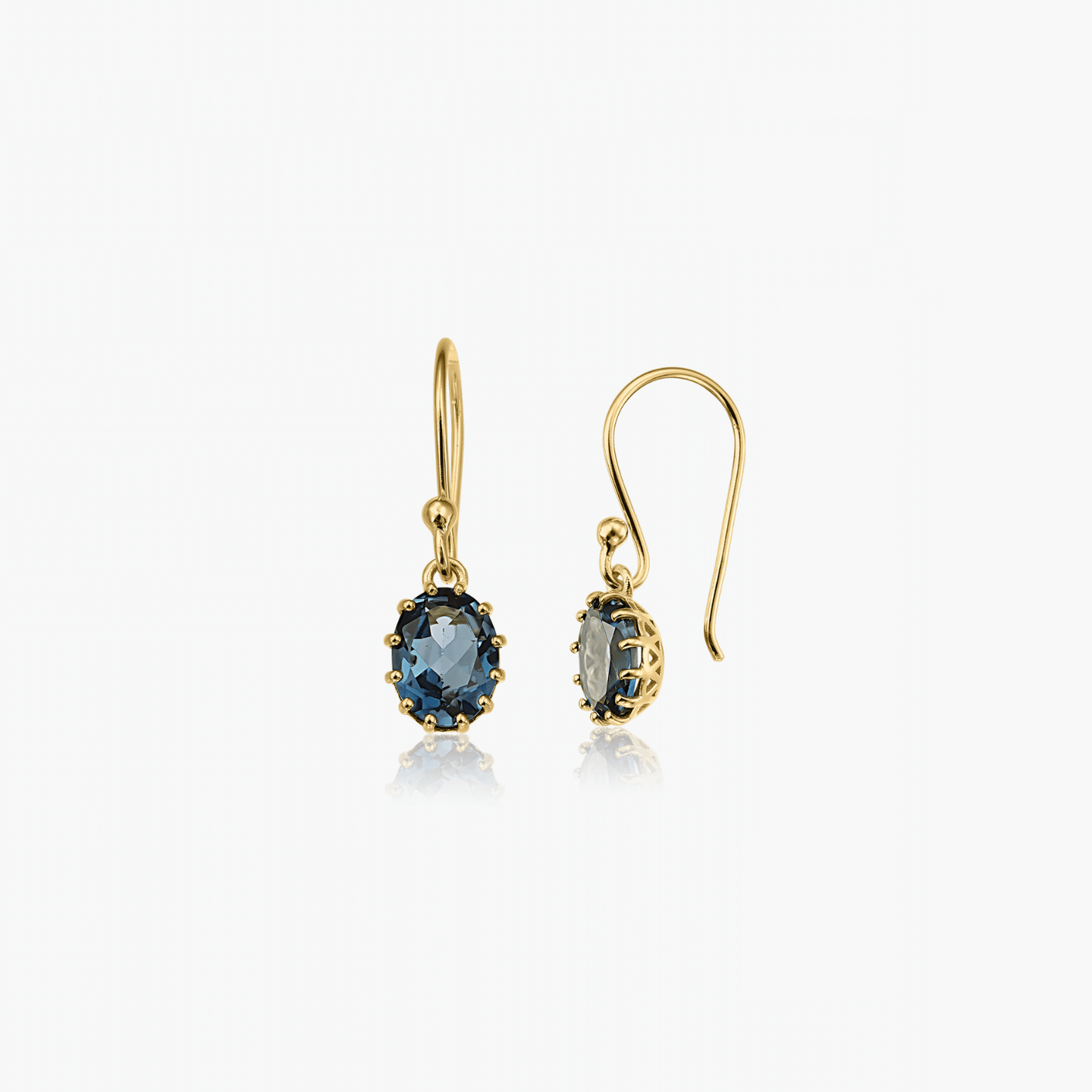 Kolczyki srebrne Golden Serene - Topaz London - Indira