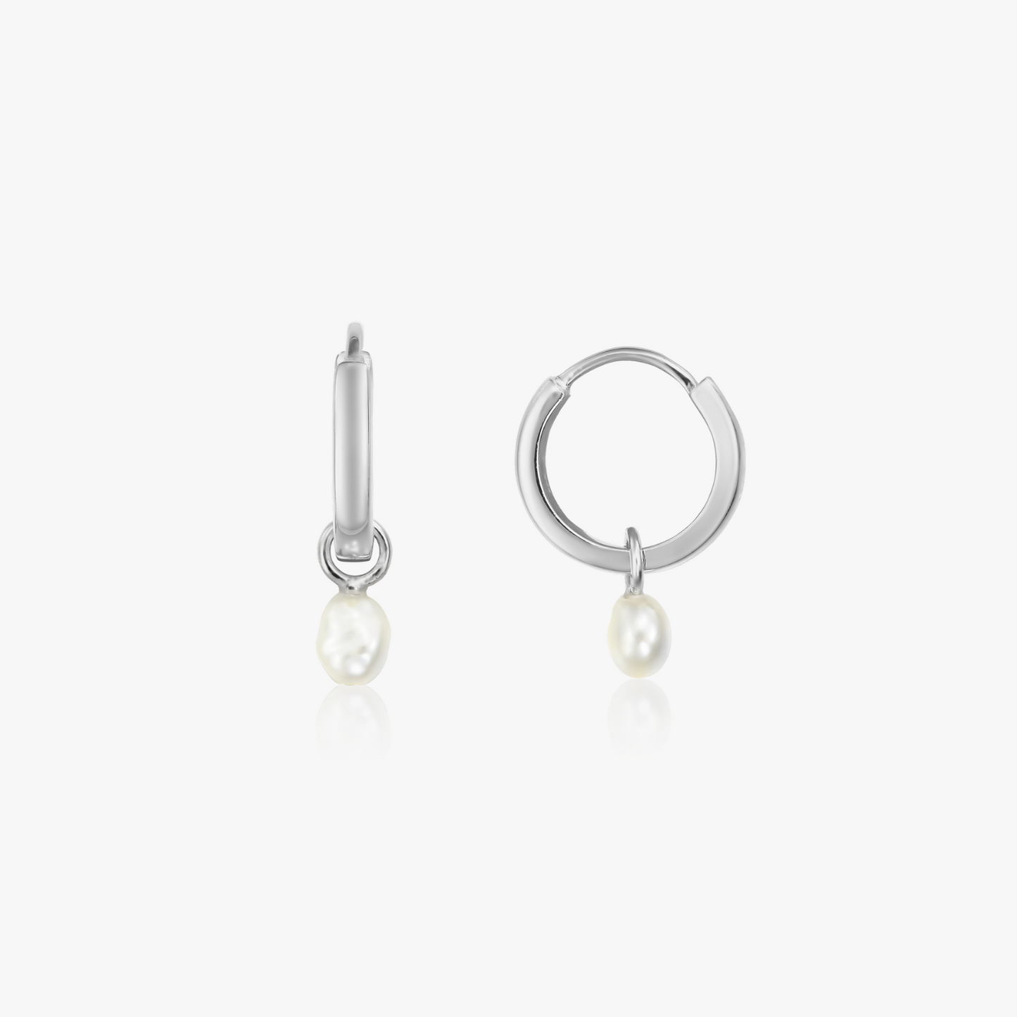 Little Drop Silver Earrings - Natural Pearls