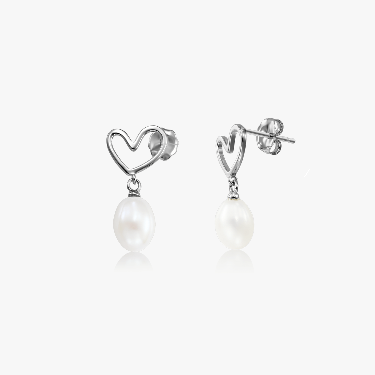 Lydia silver earrings - Natural pearls