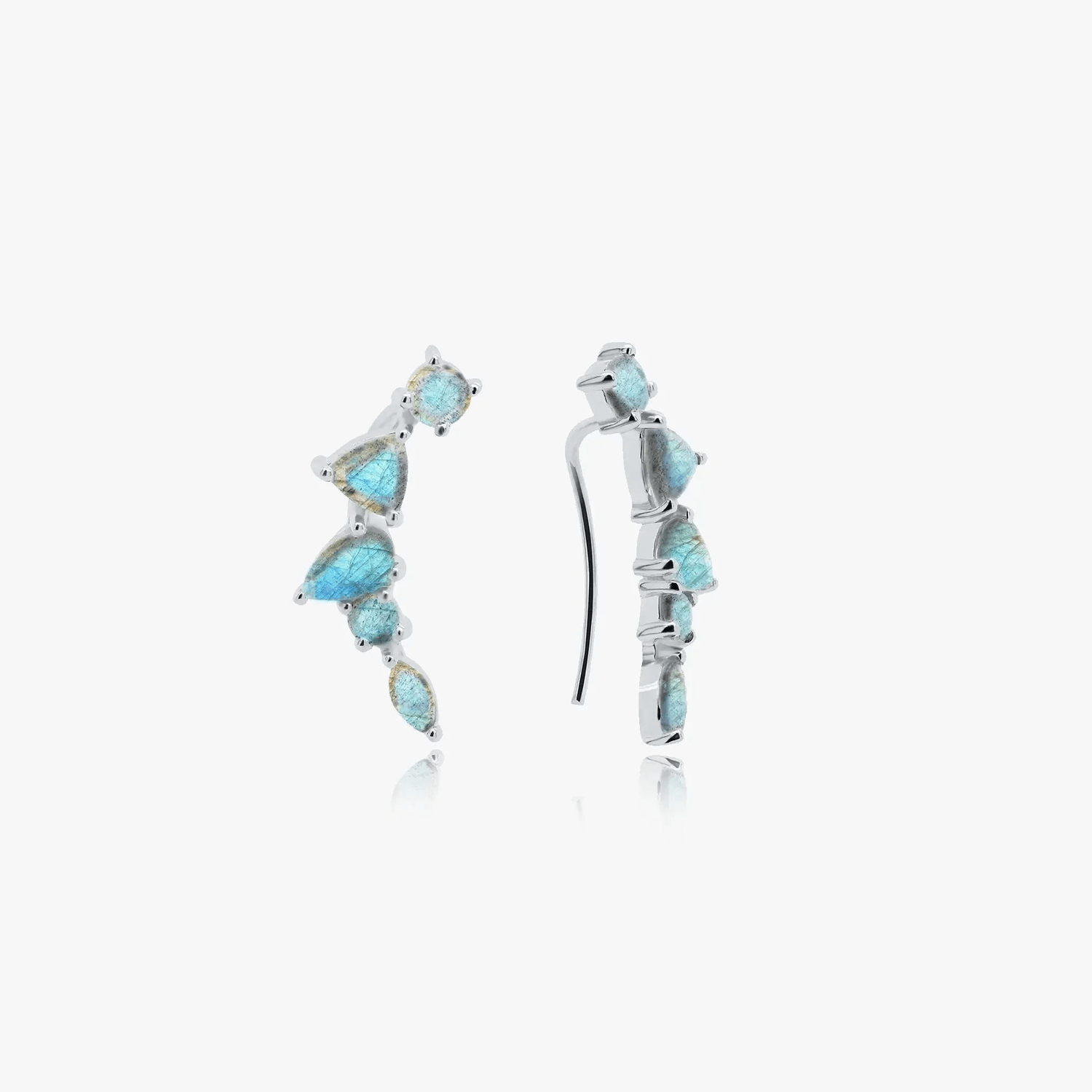 Valery silver earrings – Labradorite