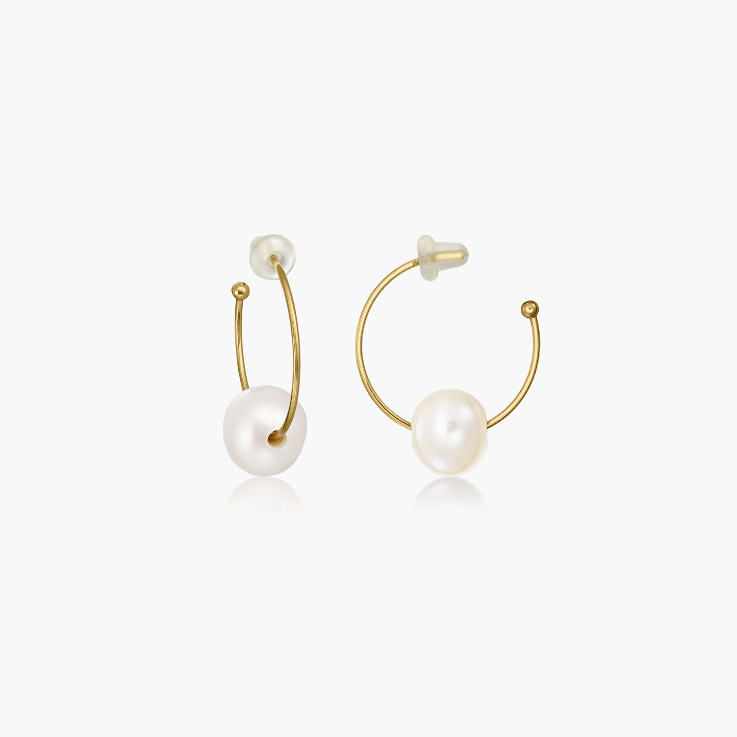 Boucle Gold Earrings - Natural Pearls