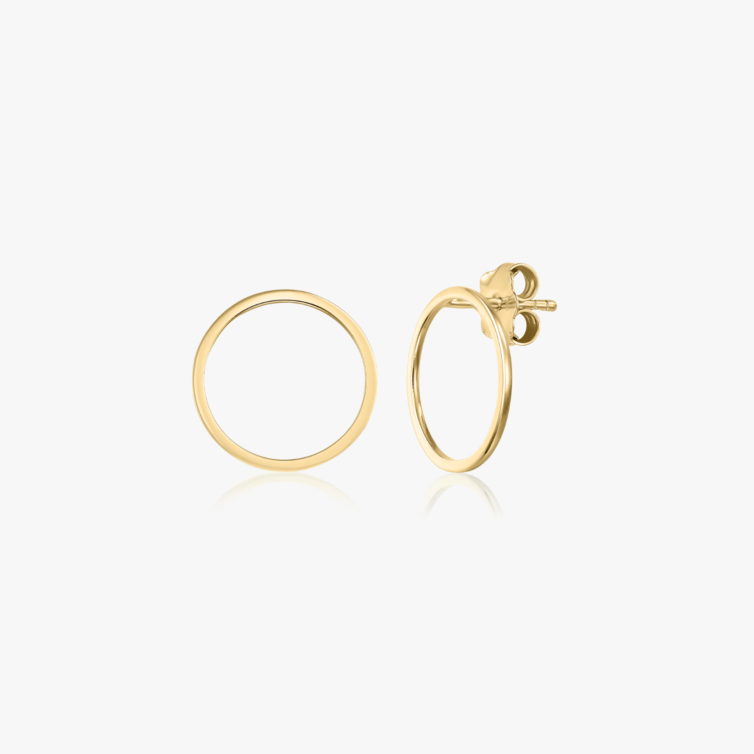 Circle gold earrings