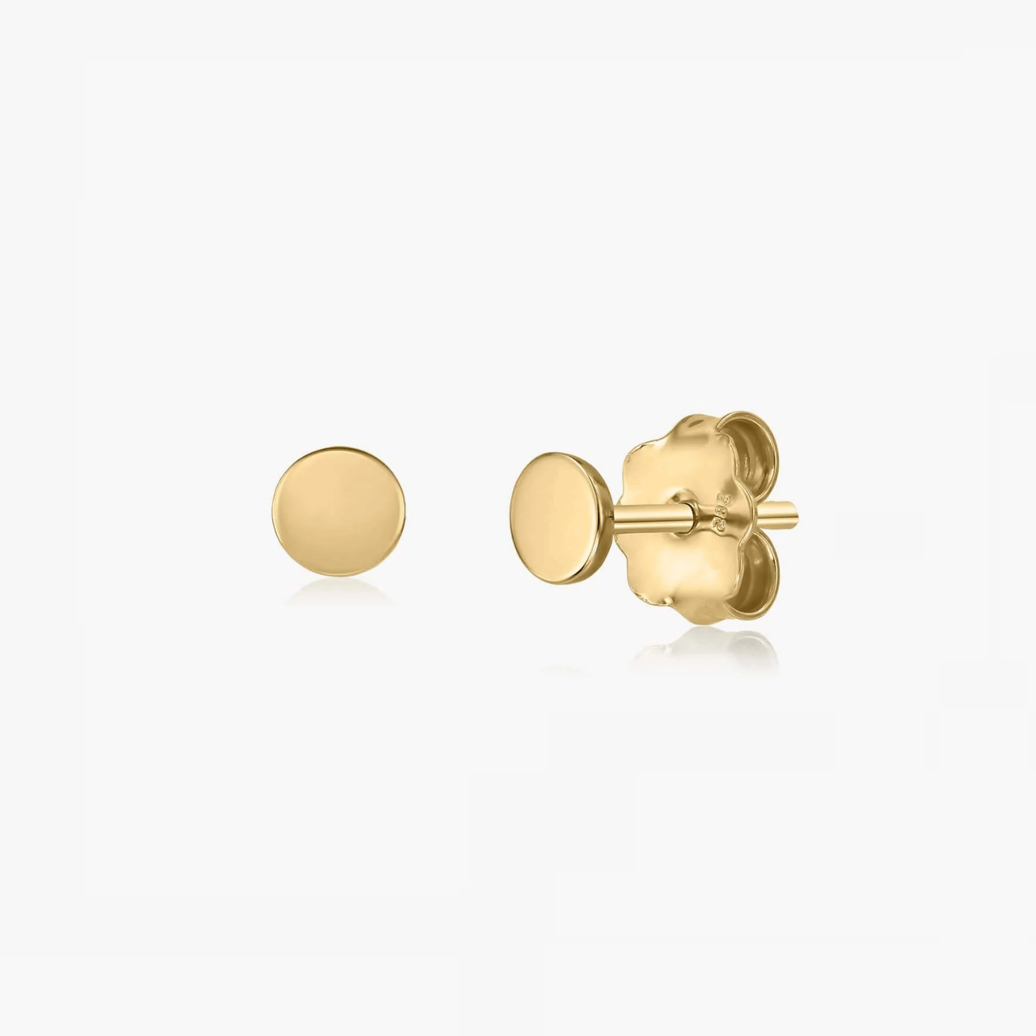 Gold Button earrings