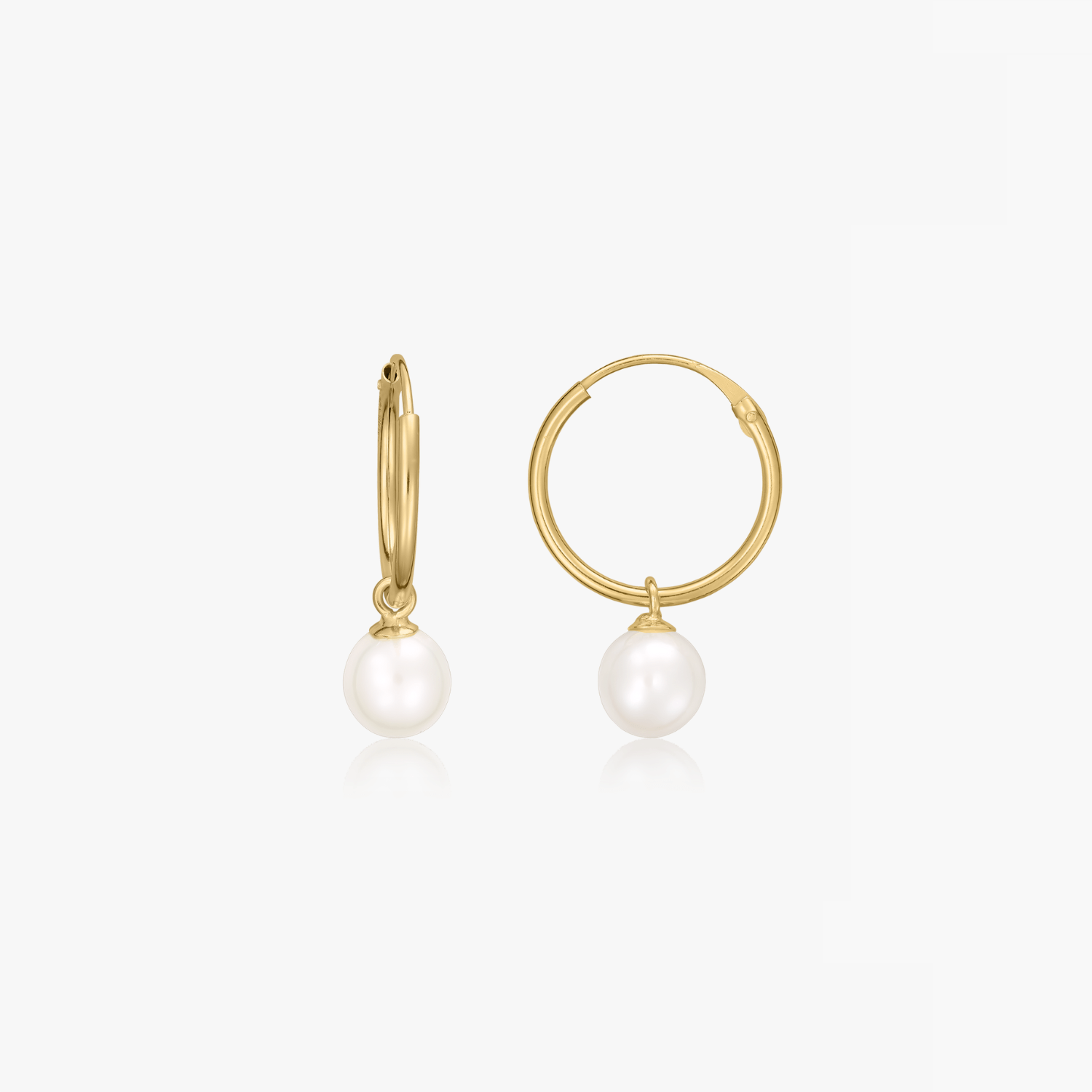 Little Drop Gold Earrings - Natural Pearls