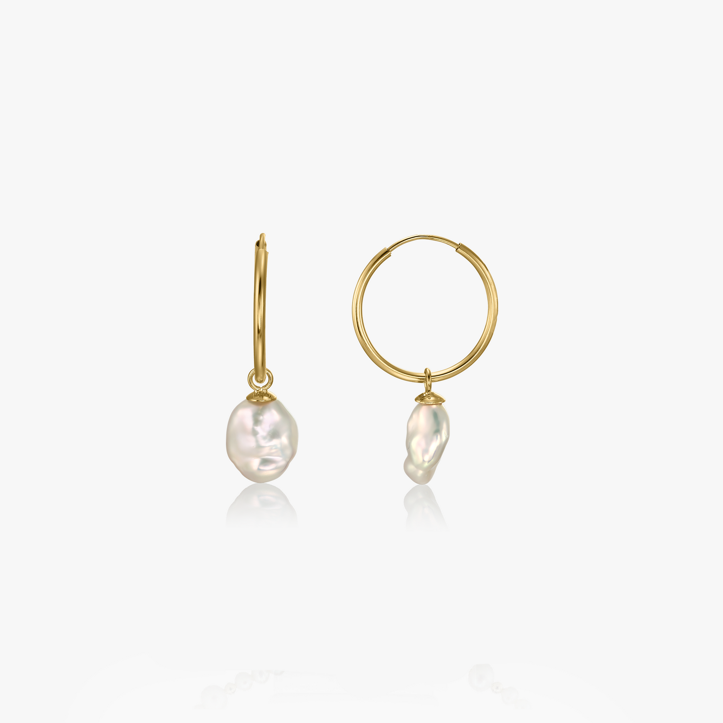 Rhonda gold earrings - Natural Pearls