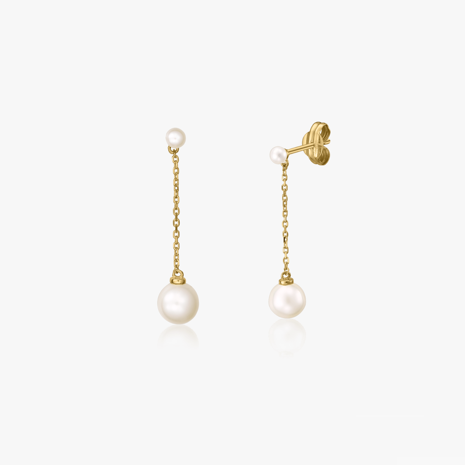 Sia gold earrings - Natural Pearls