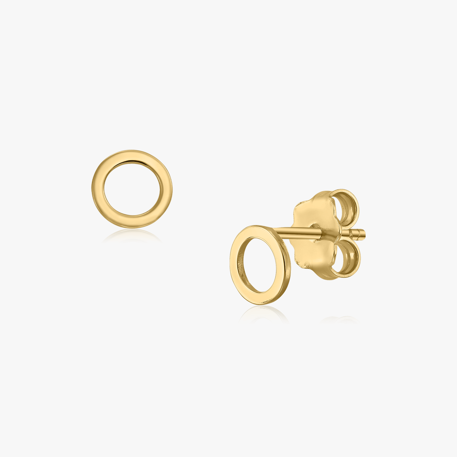 Small Circle gold earrings