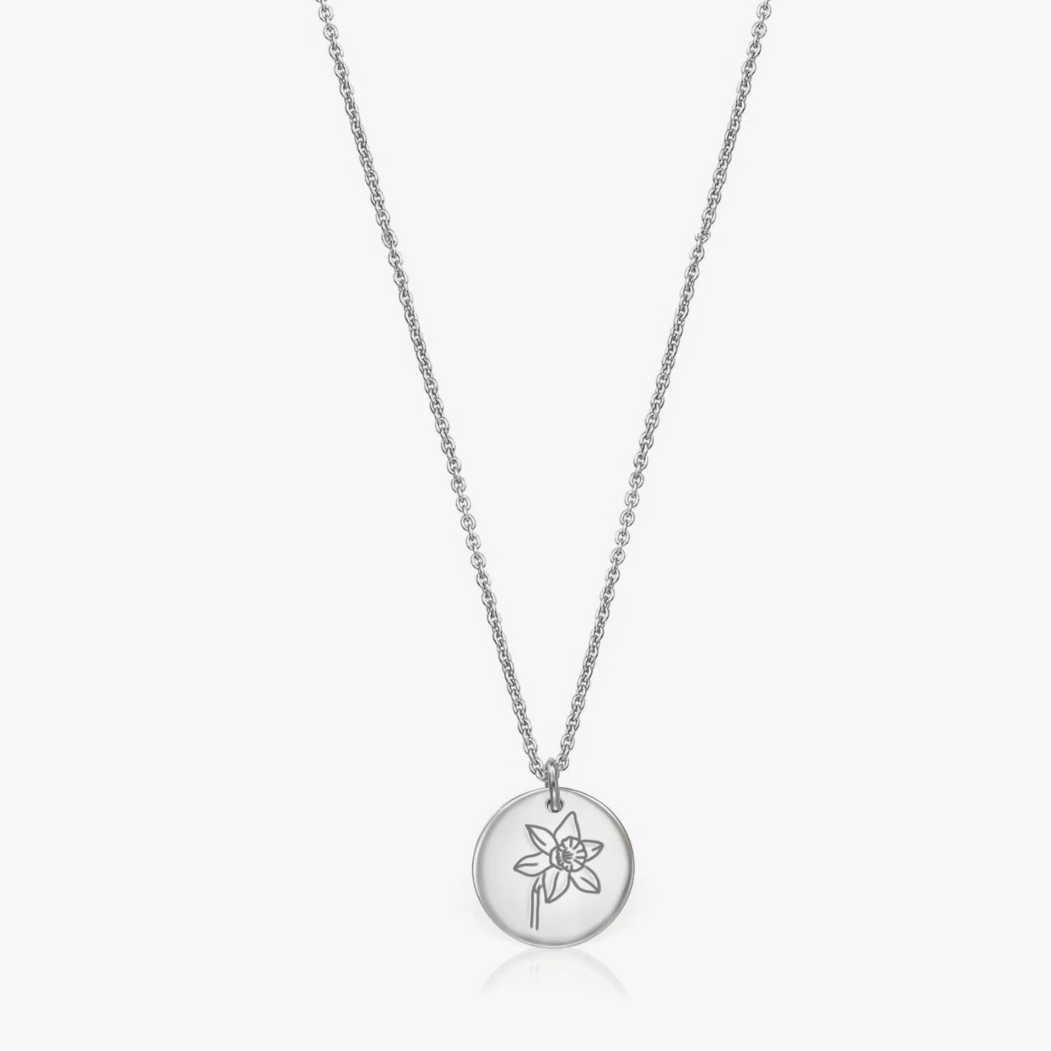 Naszyjnik srebrny Birth Flower Silver - March Daffodil - Indira