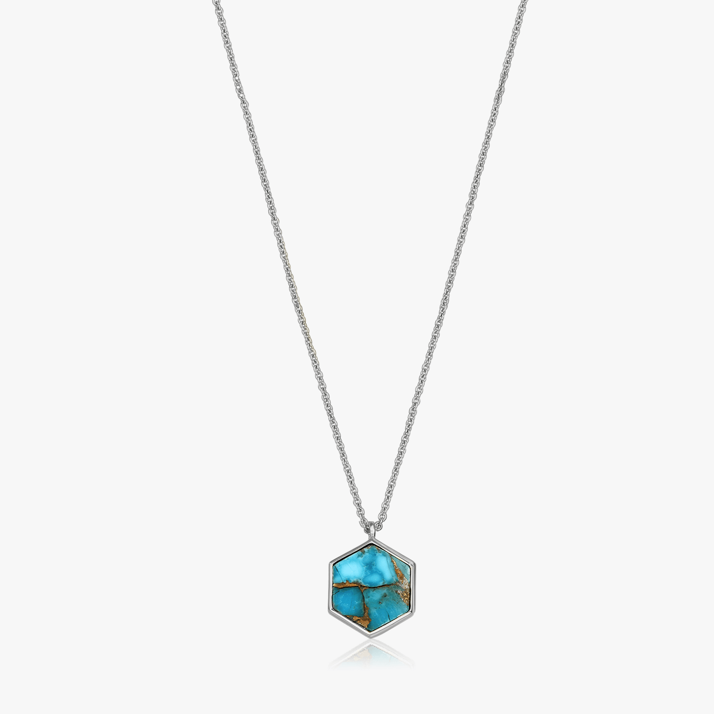 Naszyjnik srebrny Charlotte - Turkus Blue Copper - Indira