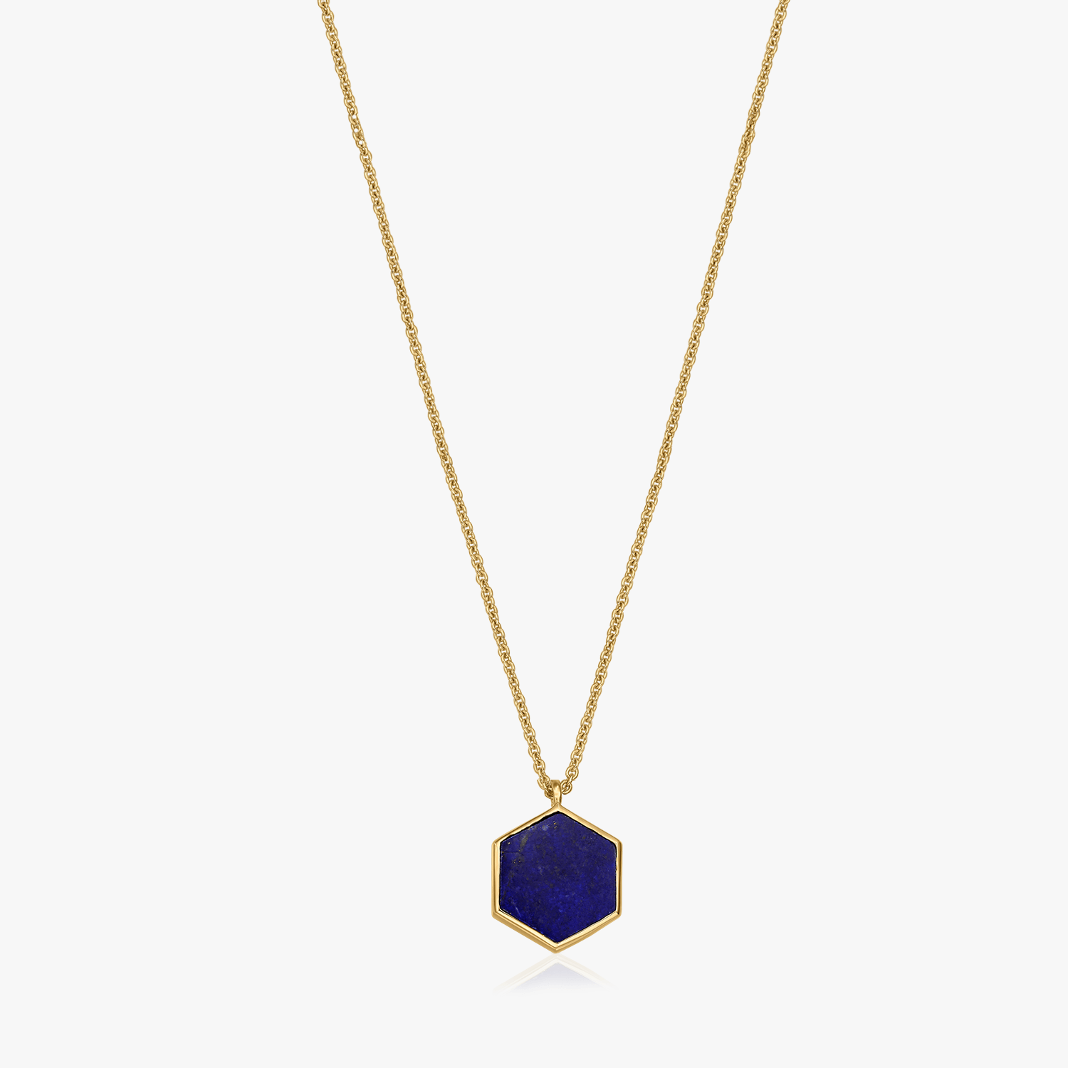 Golden Charlotte silver necklace - Lapis Lazuli