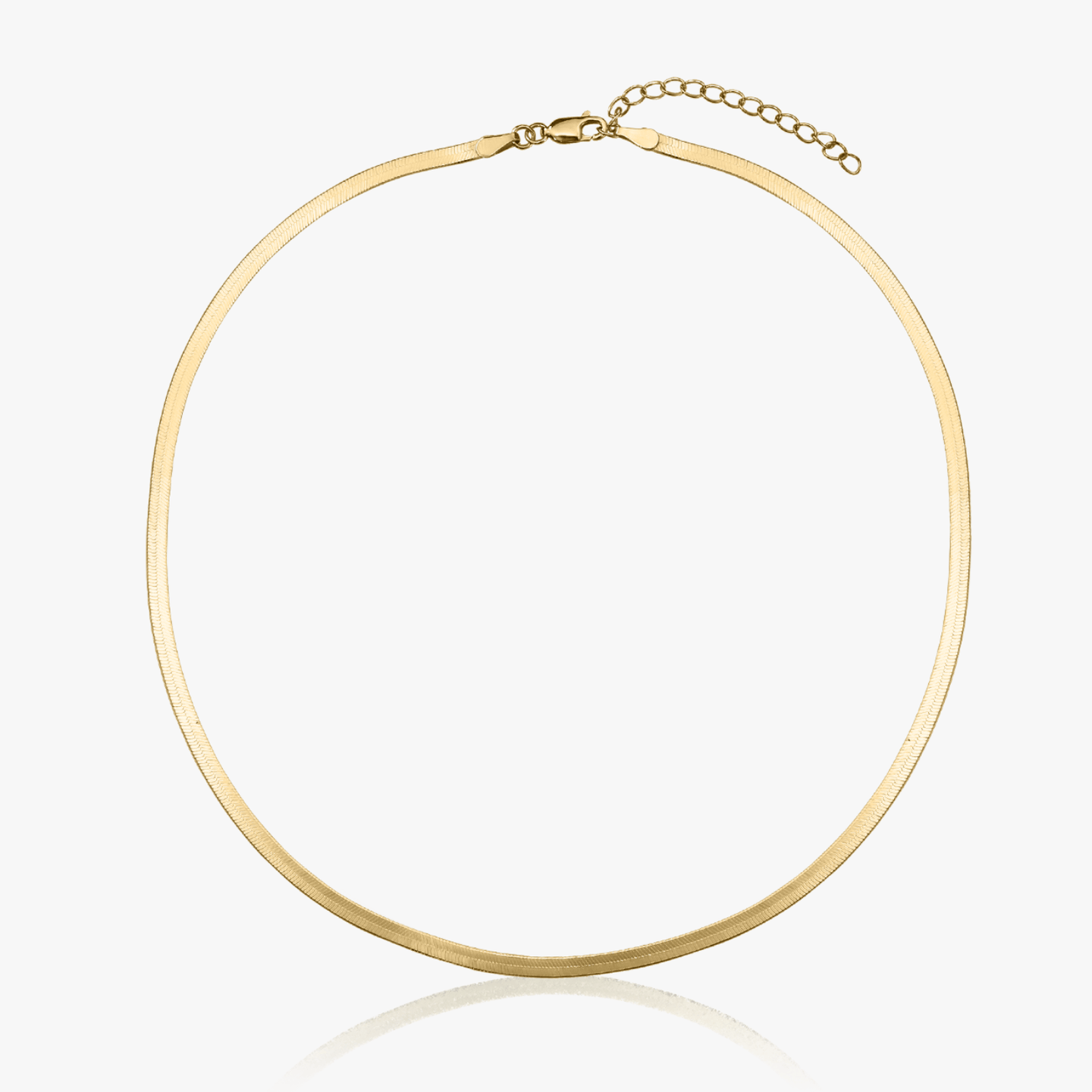 Naszyjnik srebrny Golden Herringbone - Indira
