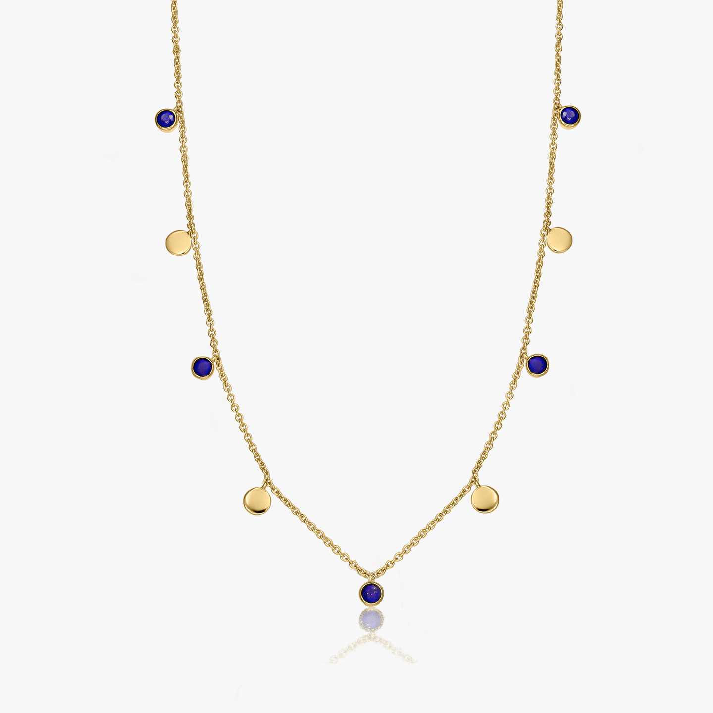 Naszyjnik ze srebra Golden Noora - Lapis Lazuli - Indira